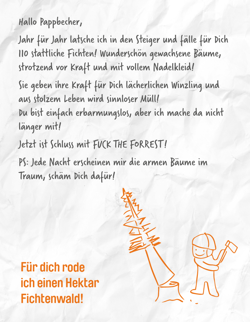covermade Kampagne Nicht von Pappe